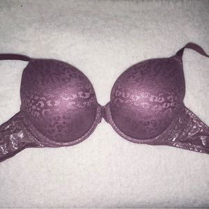 Purple leopard Pink Bra